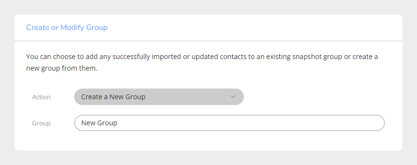 Create or Modify Groups